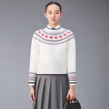 톰브라운 여성 라운드 니트 - Thom Browne Womens Knits 