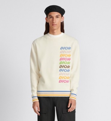 디올 남성 아이보리 니트 - Dior Mens Ivory Knitwear 