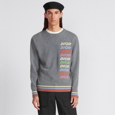 디올 남성 그레이 니트 - Dior Mens Gray Knitwear 