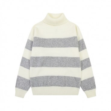 아미 남/녀 그레이 터틀넥 니트 - Ami Unisex Gray Knits 