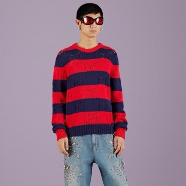 구찌 남성 레드 크루넥 니트 - Gucci Mens Red Knits 