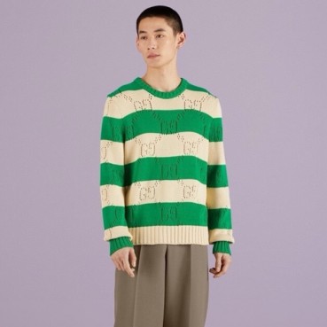 구찌 남성 그린 크루넥 니트 - Gucci Mens Green Knits 