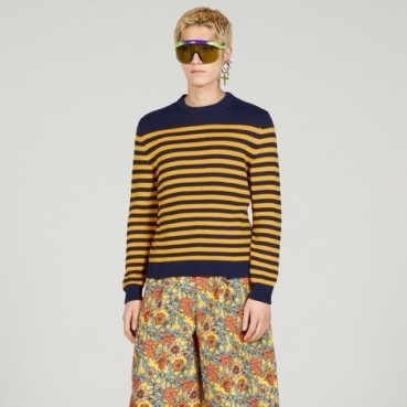 구찌 남성 옐로우 크루넥 니트 - Gucci Mens Yellow Knits 