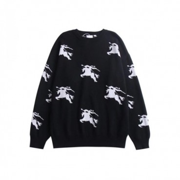 버버리 남성 블랙 크루넥 스웨터 - Burberry Mens Black Sweaters 