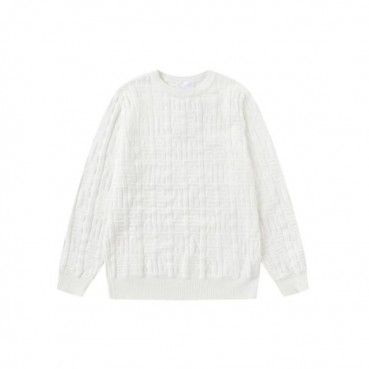 펜디 남성 화이트 크루넥 스웨터 - Fendi Mens White Sweaters 