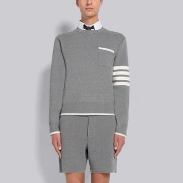 톰브라운 남성 그레이 니트 - Thom Browne Mens Gray Knits 