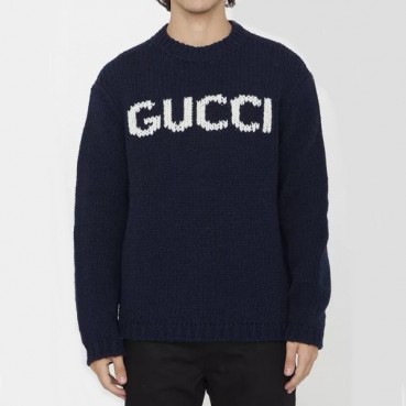 구찌 남성 블랙 크루넥 스웨터 - Gucci Mens Black Sweaters