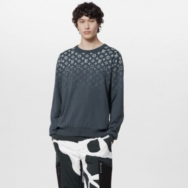 루이비통 남성 그레이 크루넥 니트 - Louis vuitton Mens Gray Sweaters 