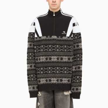 발렌시아가 남성 블랙 니트 - Balenciaga Mens Black Knits 