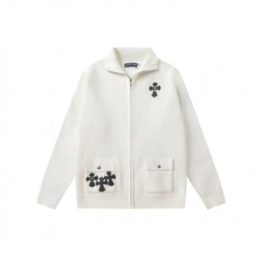 크롬하츠 남성 화이트 니트- Chrom hearts Mens White Knits 