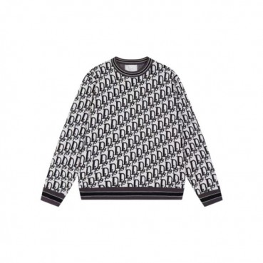 디올 남성 블랙 크루넥 니트 - Dior Mens Gray Knitwear 