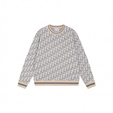 디올 남성 그레이 크루넥 니트 - Dior Mens Gray Knitwear 