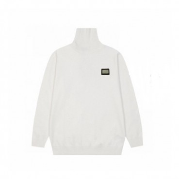 돌체앤가바나 남성 화이트 터틀넥 니트 - Dolce&Gabbana Mens White Knits 