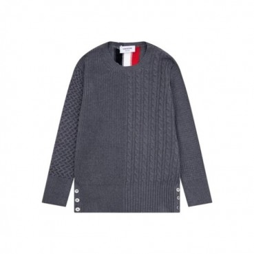 톰브라운 남성 그레이 니트 - Thom Browne Mens Gray Knits 