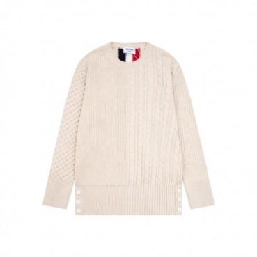 톰브라운 남성 아이보리 니트 - Thom Browne Mens Ivory Knits 