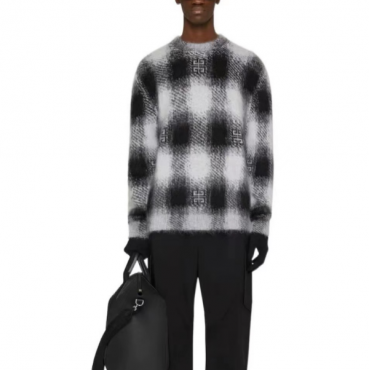 지방시 남성 블랙 크루넥 니트 - Givenchy Mens Black Knits 