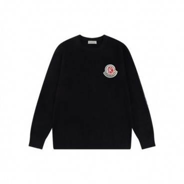 몽클레어 남성 크루넥 니트 - Moncler Mens Black Knits 