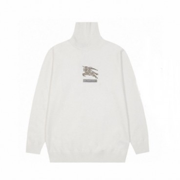버버리 남성 화이트 터틀넥 스웨터 - Burberry Mens White Sweaters 