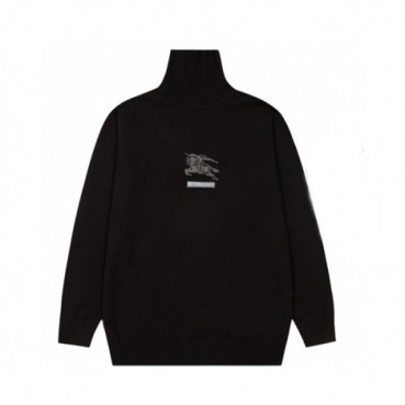 버버리 남성 블랙 터틀넥 스웨터 - Burberry Mens Black Sweaters 