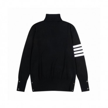 톰브라운 남성 블랙 터틀니트 - Thom Browne Mens Black Knits 
