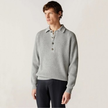 로로피아나 남성 그레이 니트 - Loro Piana Mens Gray Knit 