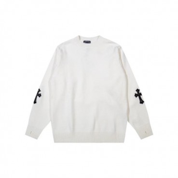 크롬하츠 남성 화이트 니트- Chrom hearts Mens White Knits 