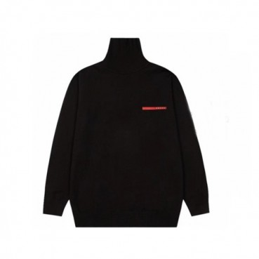 프라다 남성 터틀넥 블랙 스웨터 - Prada Mens Black Sweaters 