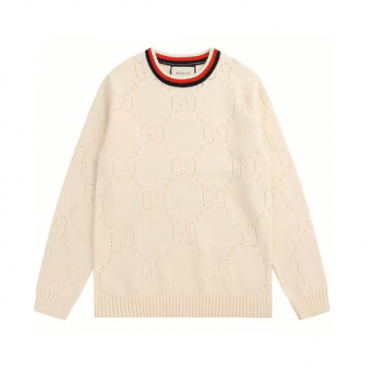 구찌 남성 아이보리 크루넥 스웨터 - Gucci Mens Ivory Sweaters 