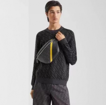 펜디 남성 그레이 크루넥 스웨터 - Fendi Mens Gray Sweaters 
