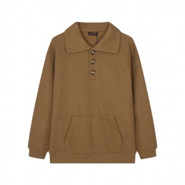루이비통 남성 카멜 폴로 니트 - Louis vuitton Mens Camel Knits