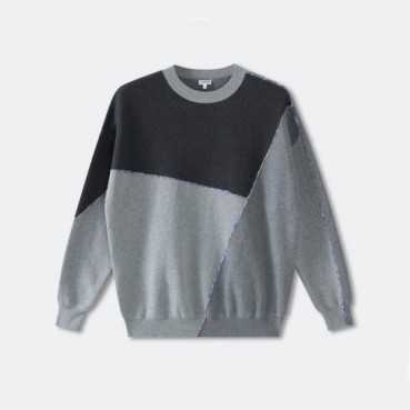 로에베 남성 그레이 크루넥 스웨터 - Loewe Mens Gray Sweaters 