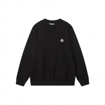 몽클레어 남성 블랙 크루넥 니트 - Moncler Mens Black Knits 