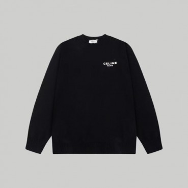 셀린느 남성 크루넥 블랙 니트 - Celine Mens Black Knits 