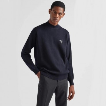 프라다 남성 크루넥 블랙 스웨터 - Prada Mens Black Sweaters 