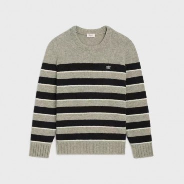 셀린느 남성 크루넥 그레이 니트 - Celine Mens Gray Knits 