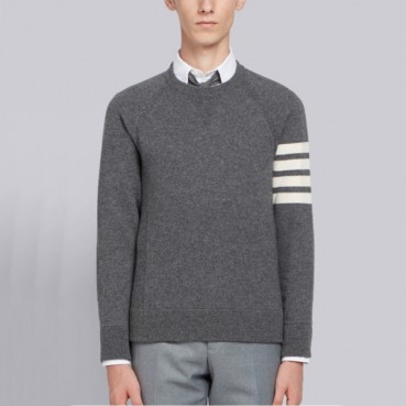 톰브라운 남성 그레이 니트 - Thom Browne Mens Gray Knits 