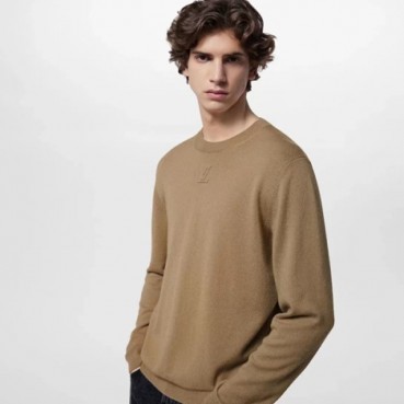 루이비통 남성 카멜 크루넥 니트 - Louis vuitton Mens Camel Knits