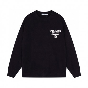 프라다 남성 크루넥 블랙 스웨터 - Prada Mens Black Sweaters 