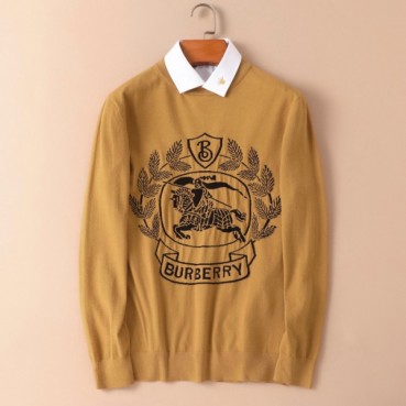 버버리 남성 카멜 크루넥 스웨터 - Burberry Mens Camel Sweaters 