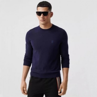 버버리 남성 네이비 크루넥 스웨터 - Burberry Mens Navy Sweaters 