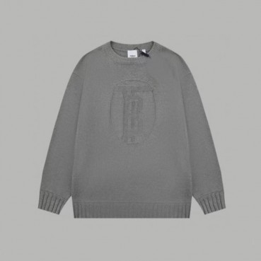 버버리 남성 그레이 크루넥 스웨터 - Burberry Mens Gray Sweaters 