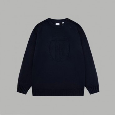 버버리 남성 네이비 크루넥 스웨터 - Burberry Mens Navy Sweaters 