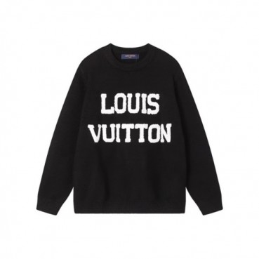 루이비통 남성 블랙 크루넥 니트 - Louis vuitton Mens Balck Sweaters 