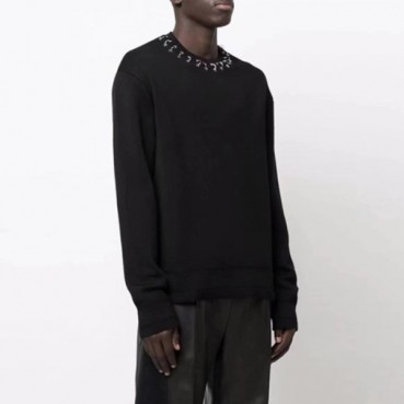 지방시 남성 블랙 크루넥 니트 - Givenchy Mens Black Knits 
