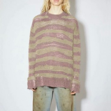 아크네 여성 크루넥 핑크 니트 - AcneWomens Pink Knits 