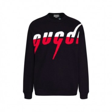 구찌 남성 블랙 크루넥 스웨터 - Gucci Mens Black Sweaters 