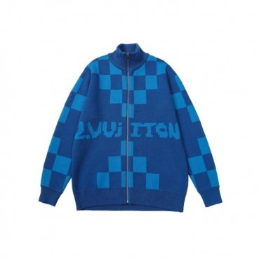 루이비통 남성 블루 터틀넥 니트 - Louis vuitton Mens Blue Sweaters 