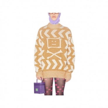 아크네 남/녀 크루넥 옐로우 니트 - Acne Unisex Yellow Knits 