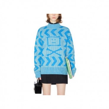 아크네 남/녀 크루넥 블루 니트 - Acne Unisex Blue Knits 