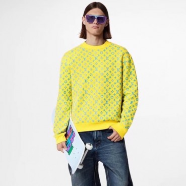 루이비통 남성 그린 크루넥 니트 - Louis vuitton Mens Green Sweaters 